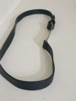 Cintura Armani Exchange Pelle Nera Argento