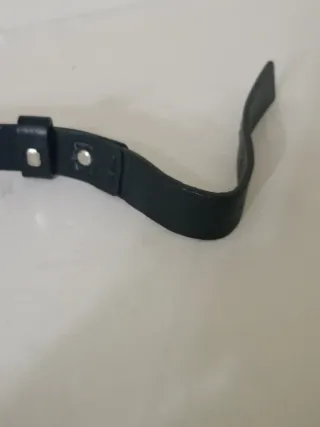 Cintura Armani Exchange Pelle Nera Argento