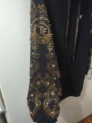 Vestido Sudadera Larga Pedrería