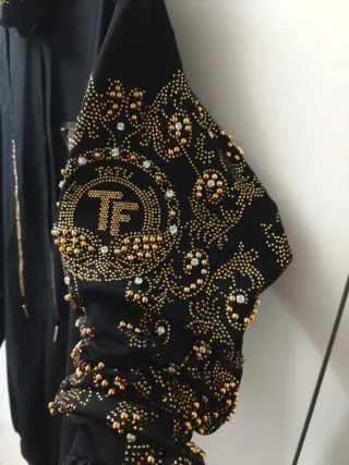 Vestido Sudadera Larga Pedrería