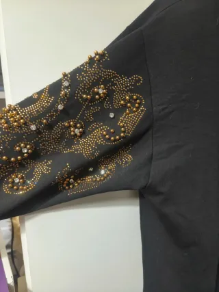 Vestido Sudadera Larga Pedrería