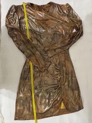 Vestido metalizado estampado