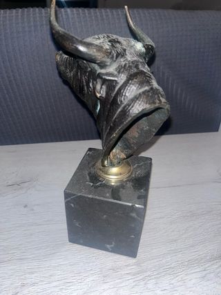 Busto Toro Bronce Trofeo Escultura