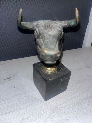 Busto Toro Bronce Trofeo Escultura