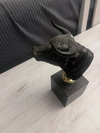 Busto Toro Bronce Trofeo Escultura