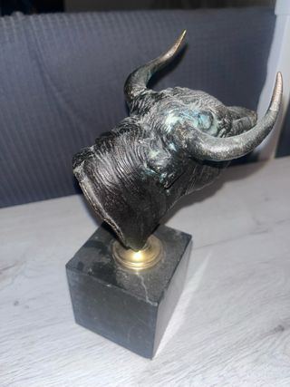 Busto Toro Bronce Trofeo Escultura