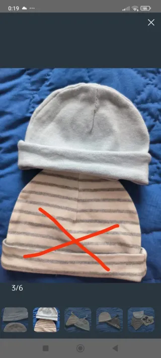 Lote de 8 gorros de bebé.