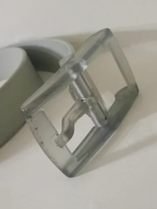 Cintura Tiè Ups in gomma grigio chiaro