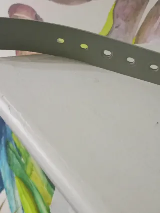 Cintura Tiè Ups in gomma grigio chiaro