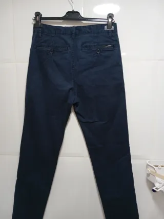 Pantalones Chinos Pull&Bear Azul Talla 36