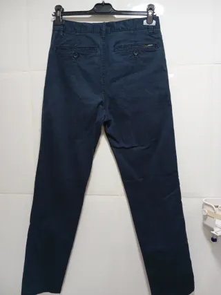Pantalones Chinos Pull&Bear Azul Talla 36