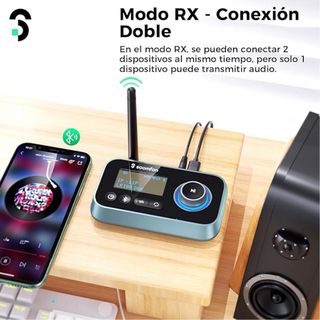 SOOMFON Receptor Transmisor Bluetooth 5.0 3-en-1