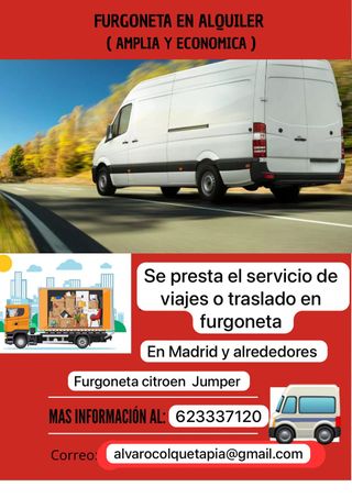 Alquiler/ Furgoneta con chofer