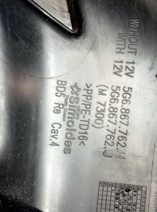 Plastico interior volkswagen 96446 golf vii e-golf