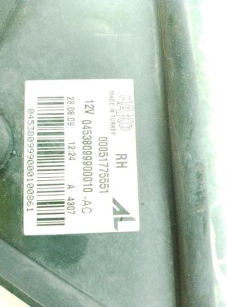 Faro antiniebla fiat 22872890 00051775551 bravo ii