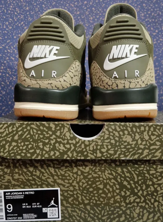 Zapatillas Nike Air Jordan 3 Retro Medium Olive