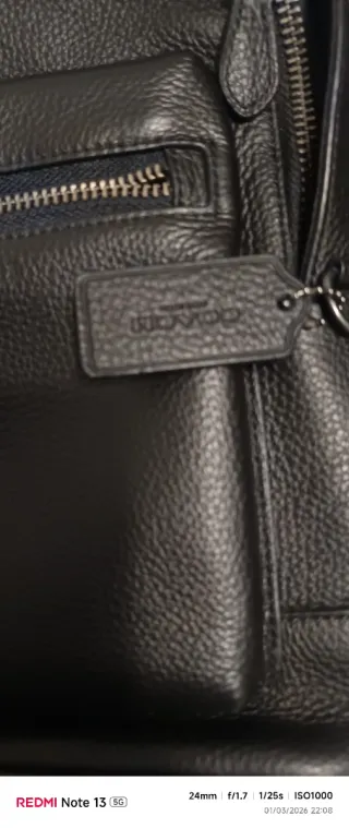 Mochila Coach Negra Piel