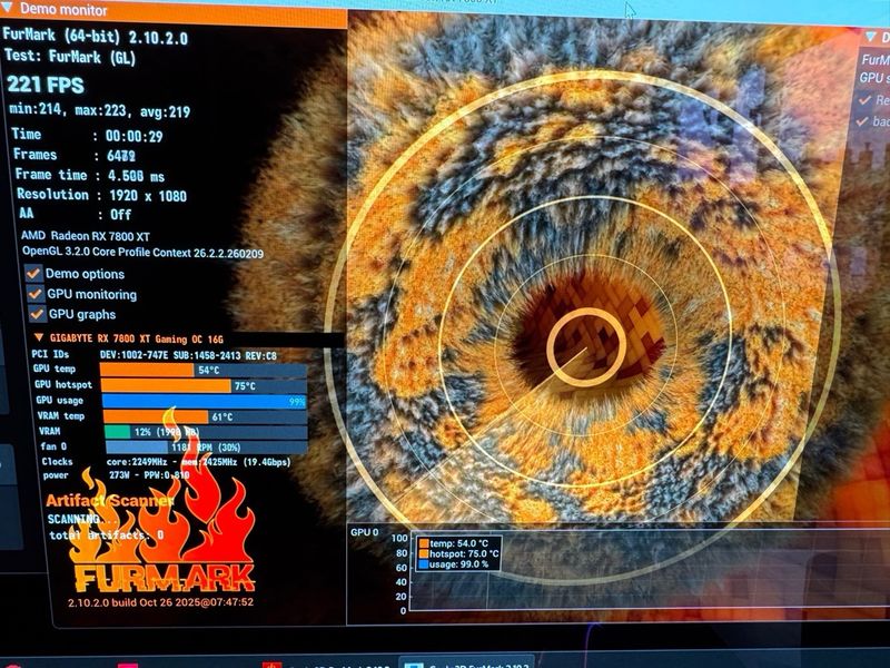 Gigabyte RX 7800 XT Gaming OC 16Gb afbeelding 7