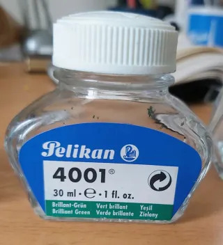 Lote 4 Tinteros Vacíos Parker, Pelikan, Waterman.