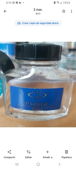 Lote 4 Tinteros Vacíos Parker, Pelikan, Waterman.