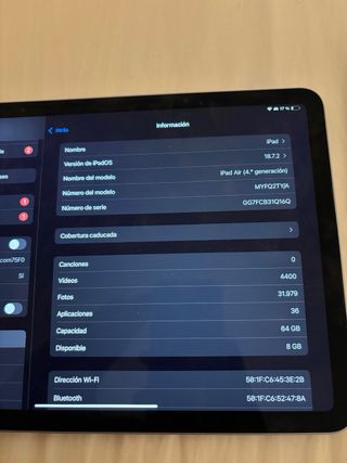 iPad Air 4ta Gen Gris/Plata