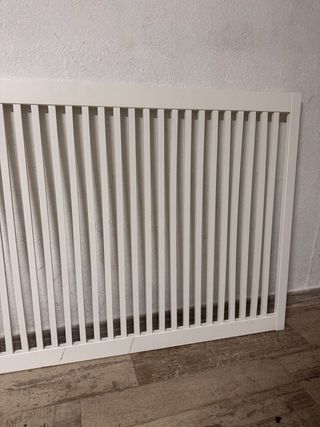 Somier y cabecero de madera blanco