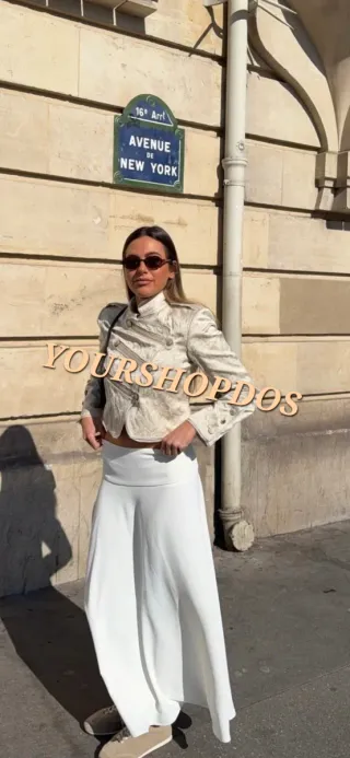 Chaqueta Zara Jacquard Beige (todas las tallas)