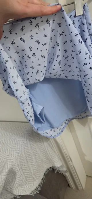 Falda corta verano floral azul