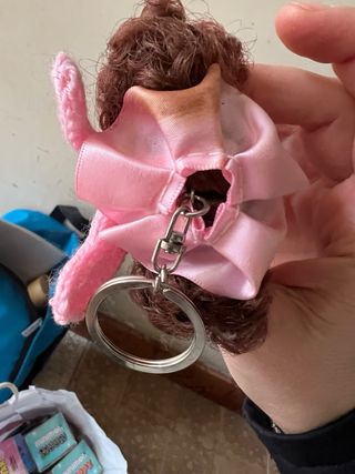 Bambola vintage vestito rosa