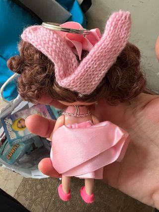 Bambola vintage vestito rosa