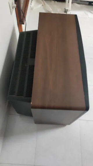 Televisor Antiguo Años 70 Marrón y Gris