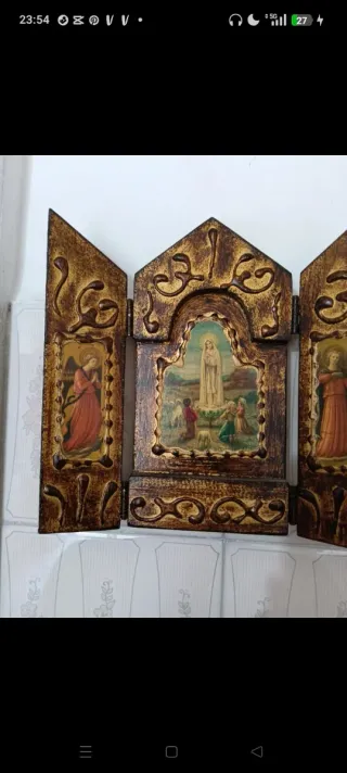 Trittico religioso vintage anni 60