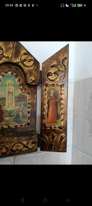 Trittico religioso vintage anni 60