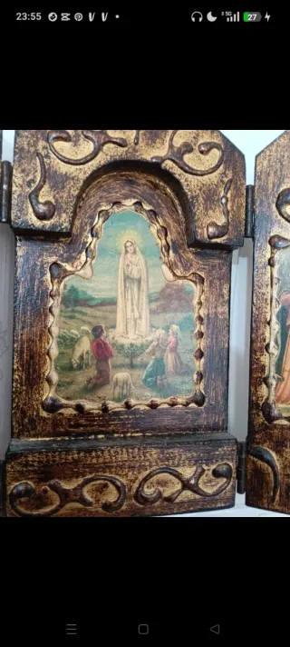 Trittico religioso vintage anni 60