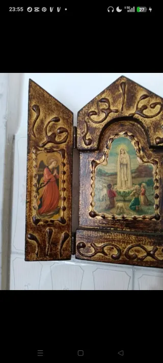 Trittico religioso vintage anni 60