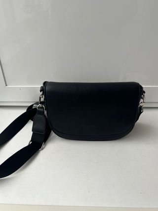 Bolso Bandolera Bershka Unisex Negro
