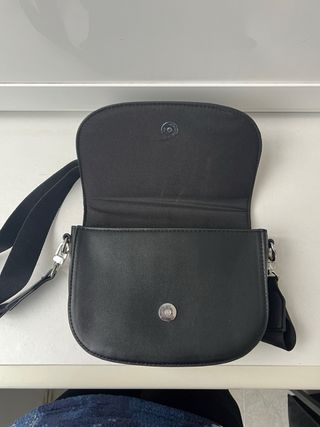 Bolso Bandolera Bershka Unisex Negro