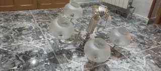 Lámpara Techo Vintage 5 Brazos Plateada