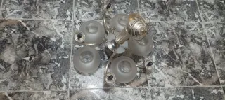 Lámpara Techo Vintage 5 Brazos Plateada