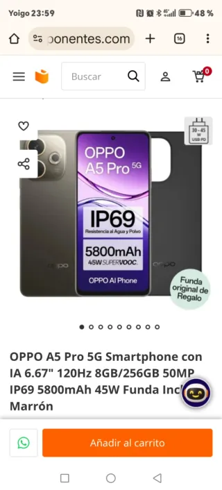 OPPO A5 Pro 5G 256GB Marrone
