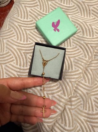 Rosario Dorado con Cruz Elegante