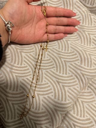 Rosario Dorado con Cruz Elegante