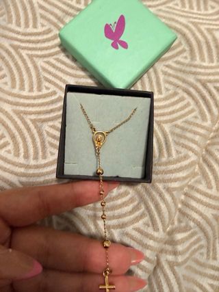 Rosario Dorado con Cruz Elegante