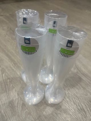 4 pack de Copas de Plástico Reutilizables EH