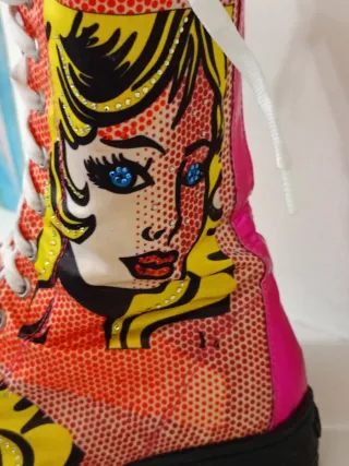 Stivaletti Le Silla Pop Art Arancioni Rosa