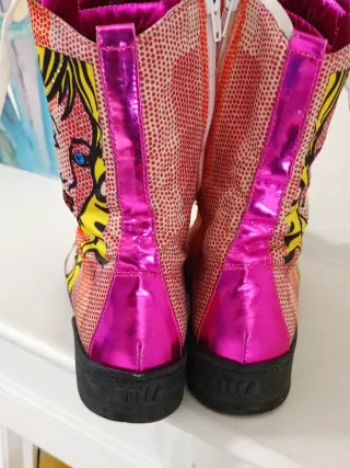 Stivaletti Le Silla Pop Art Arancioni Rosa