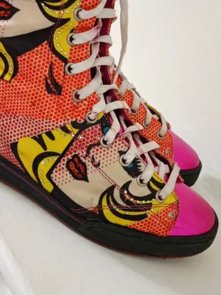 Stivaletti Le Silla Pop Art Arancioni Rosa