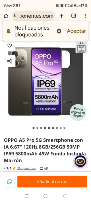 OPPO A5 Pro 5G 256GB Marrone