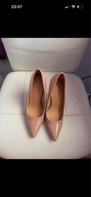 Zapatos de tacón beige/rosa