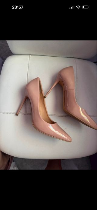 Zapatos de tacón beige/rosa